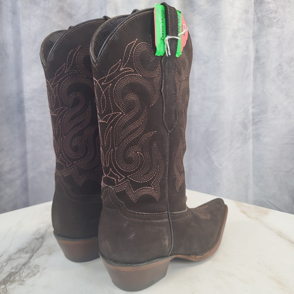 El General x Senor De Los Cielos Nubuck Western Cowgirl Boots Women's 6 M Brown - Picture 6 of 16